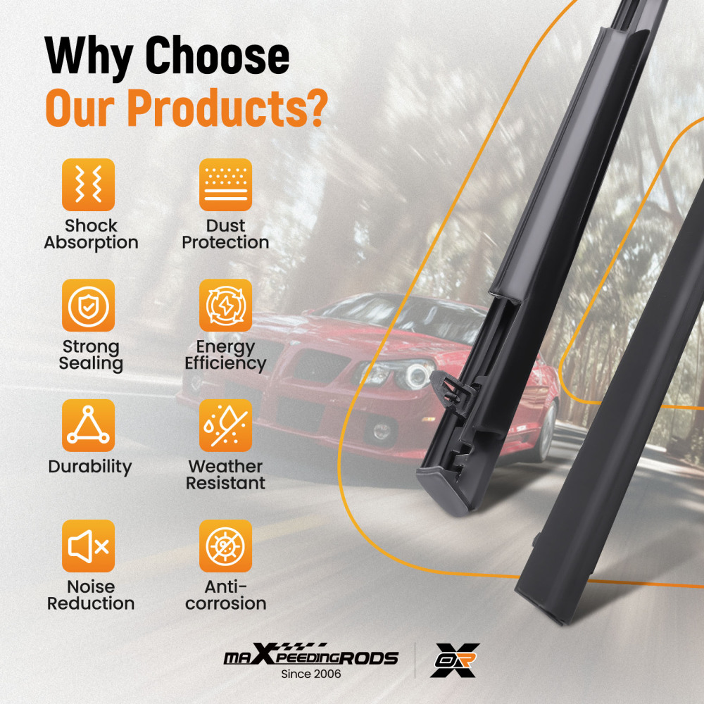 92277518 4×Door Window Reveal Molding Weatherstrip For 08-09 compatible for Pontiac G8 GT GXP