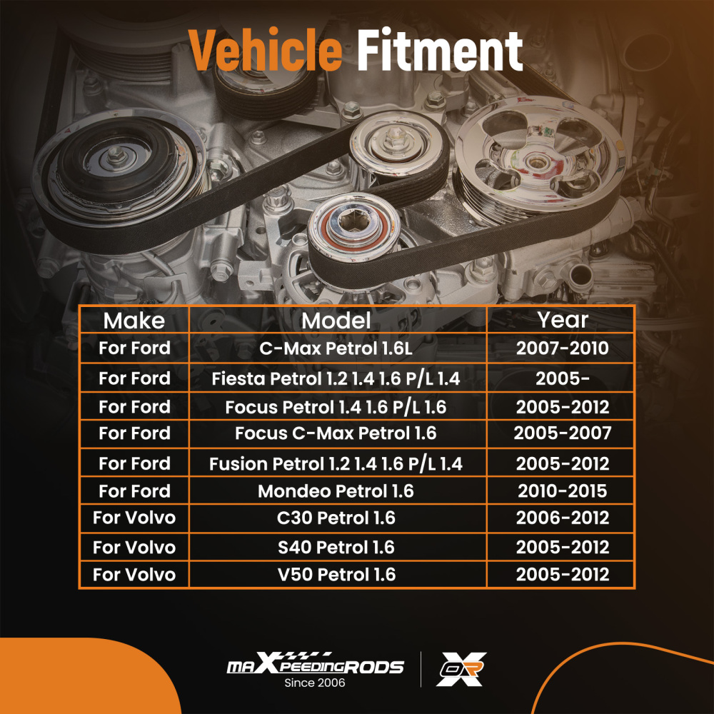 Timing BeltWater Pump Kit For Ford C-Max Petrol: 1.6 2007-2010 531081310