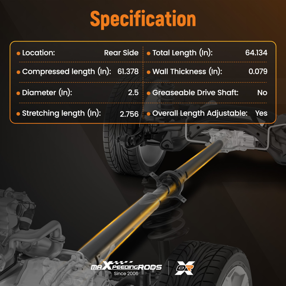Arbre De Transmission Arrière compatible pour BMW Série 3 E46 320i 323i 325i 26111229557