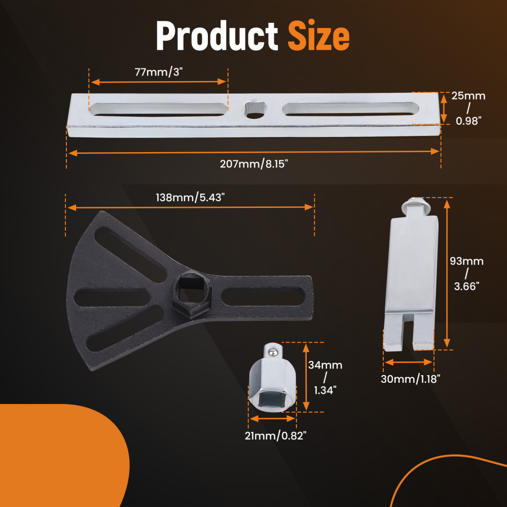 Universal Car Fuel Pump Removal Tool Adjustable Fuel Tank Lock Ring Remover Tool