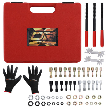 56x Thread Restorer Kit, Rethread Repair Tool UNC UNFMetricThread Chaser Set