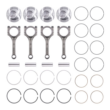 4 Pcs Connecting Rod Piston For 2012-2015 2016 compatible for Hyundai Accent compatible for Kia Rio 1.6L DOHC