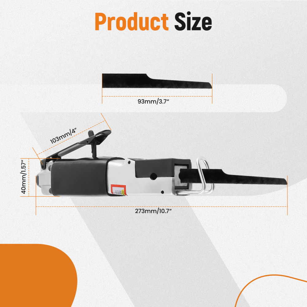 Air Reciprocating Saw Pneumatic Air Cutoff Repair Tool with 6x 24T32T Blades