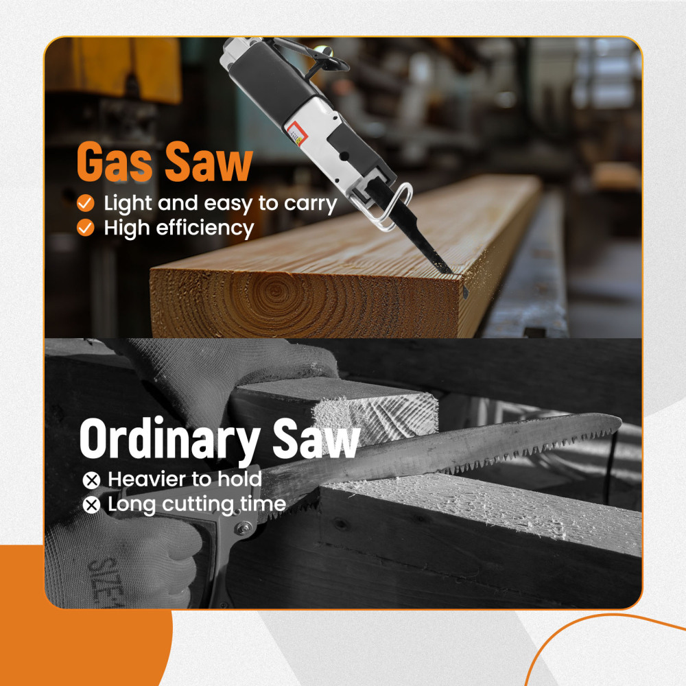 Air Reciprocating Saw Pneumatic Air Cutoff Repair Tool with 6x 24T32T Blades