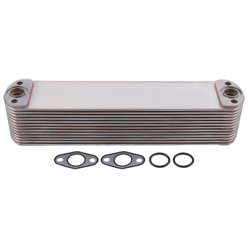 Engine Oil Cooler with Gaskets compatible for Cummins ISX QSX QSX15 ISX15 Diesel 2008-2015