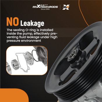 Power Steering Pump w/ Pulley compatible for Chrysler 200 2011-2014 Cirrus Sebring 2007-10