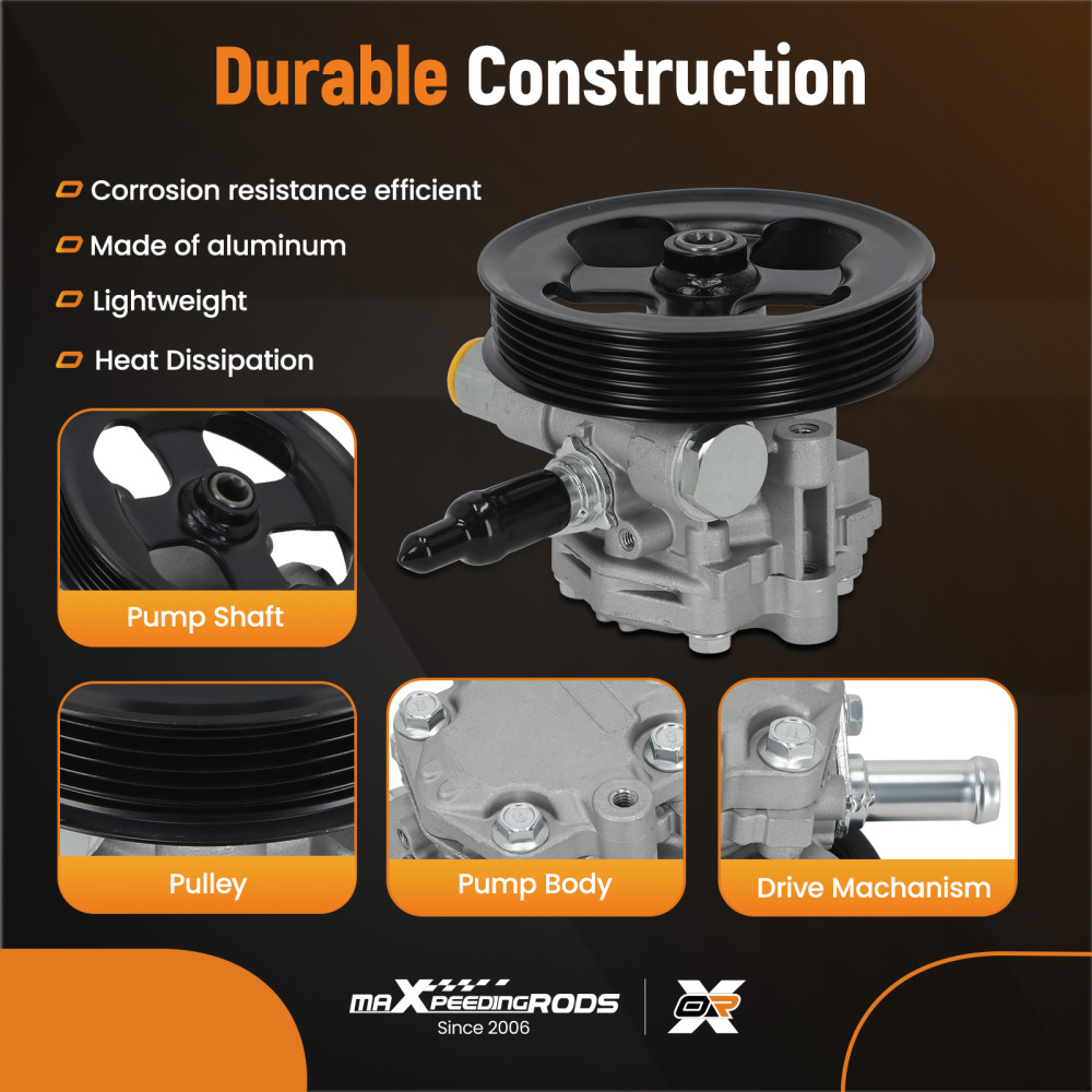 Power Steering Pump w/ Pulley compatible for Chrysler 200 2011-2014 Cirrus Sebring 2007-10