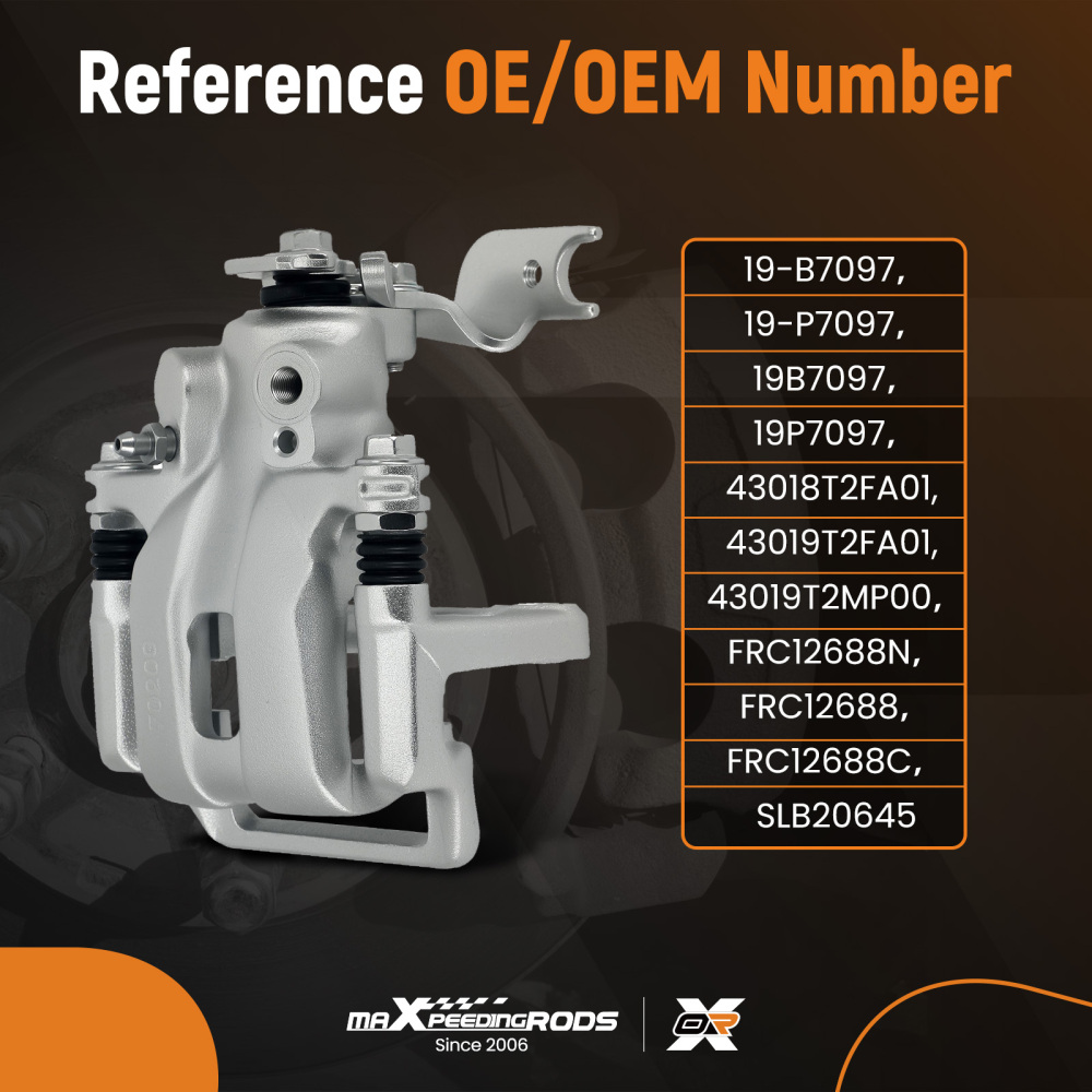 Rear Left Disc Brake Caliper compatible for Honda Accord 2013 - 2017 19-B7097 19-P7097
