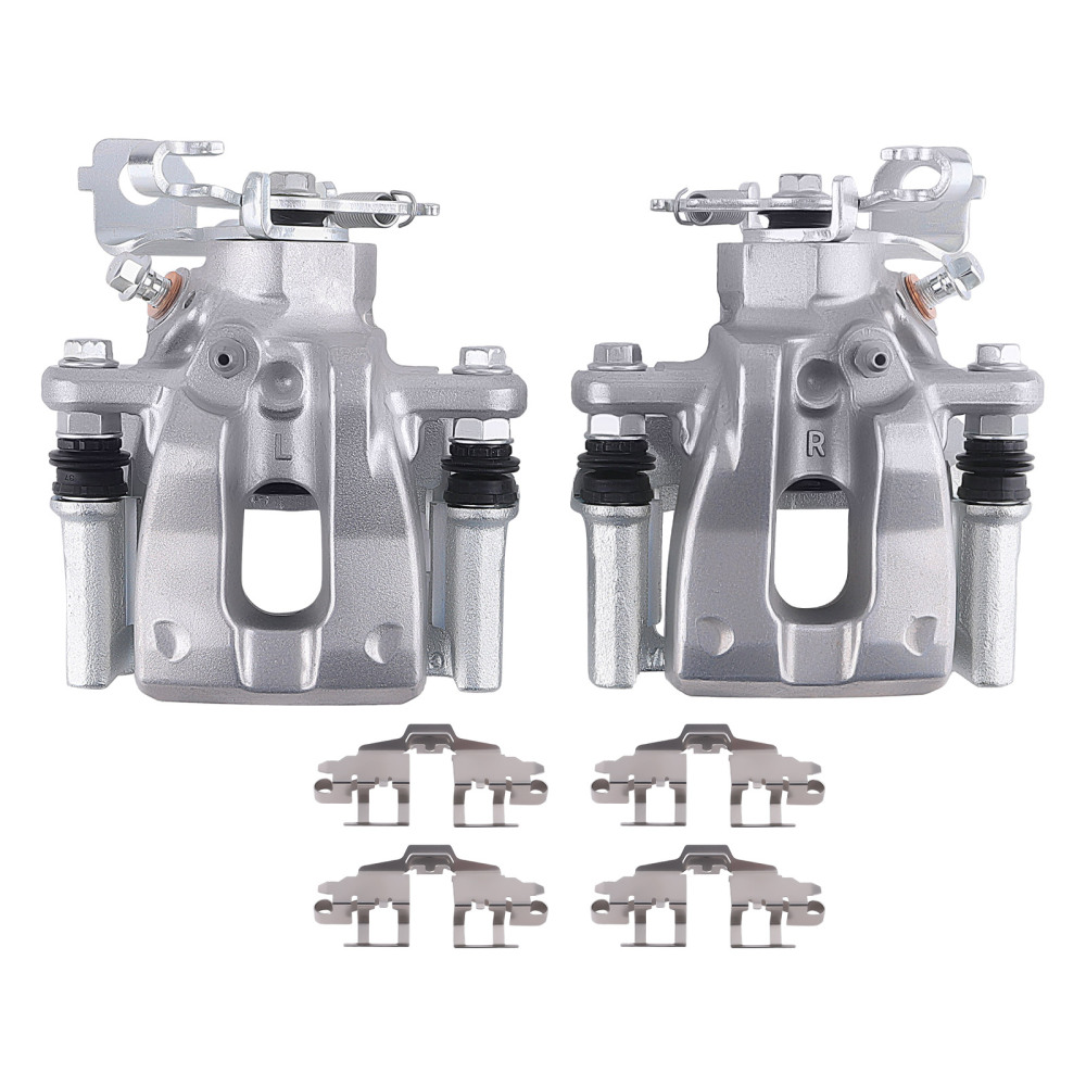 Rear Brake Calipers with Bracket Pair 2 compatible for Pontiac Vibe L4 1.8L 2009-10 19B3797