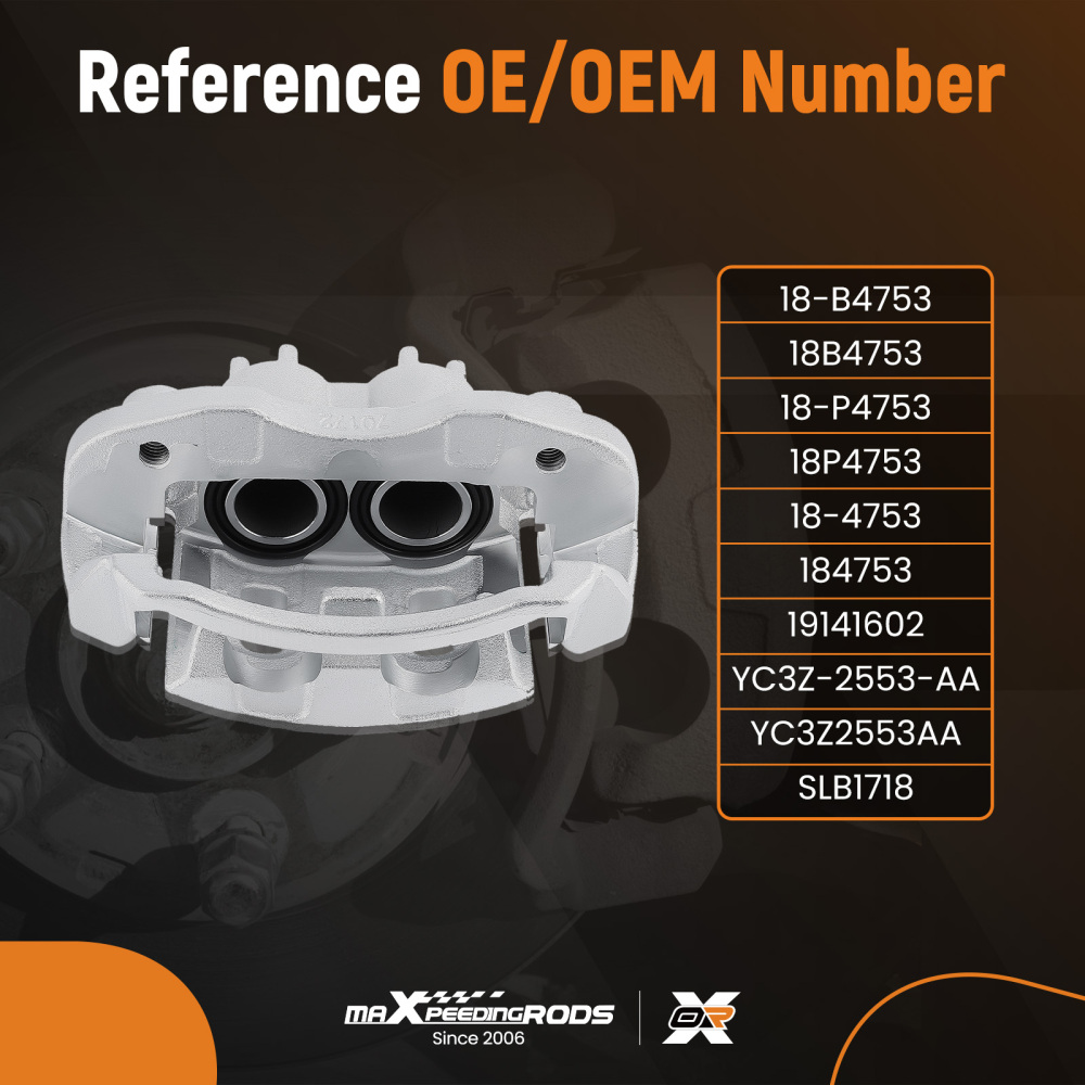 Brake Caliper Rear LH w/Bracket compatible for Ford Excursion 00-05 F-250 F-35 YC3Z-2553-AA