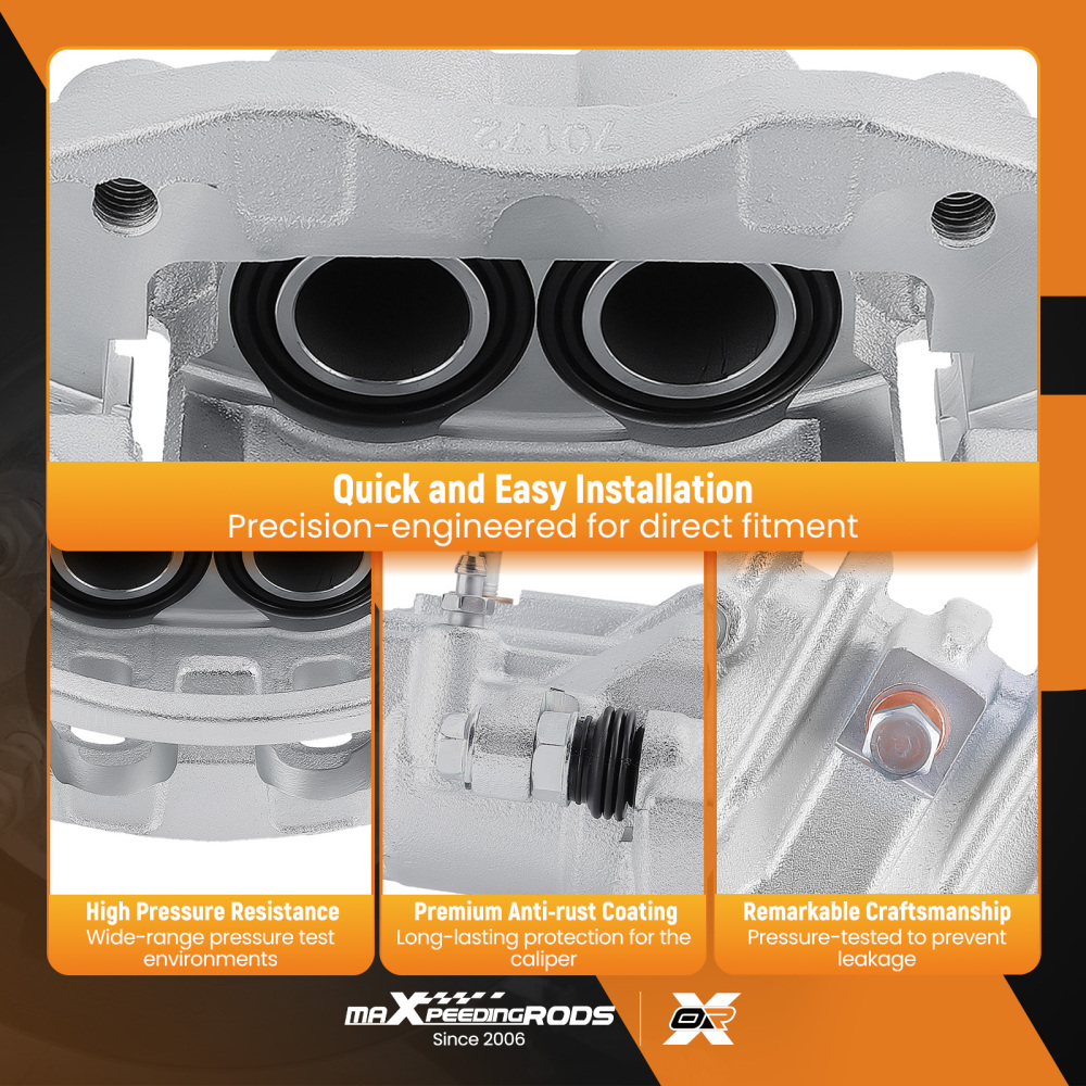 Brake Caliper Rear LH w/Bracket compatible for Ford Excursion 00-05 F-250 F-35 YC3Z-2553-AA