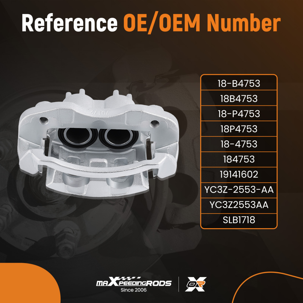 Brake Caliper Rear w/ Bracket compatible for Ford Excursion 2000-2005 F-250 F-350 2000-2004