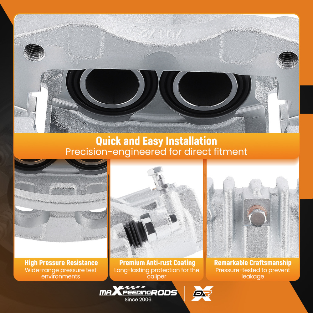 Brake Caliper Rear w/ Bracket compatible for Ford Excursion 2000-2005 F-250 F-350 2000-2004