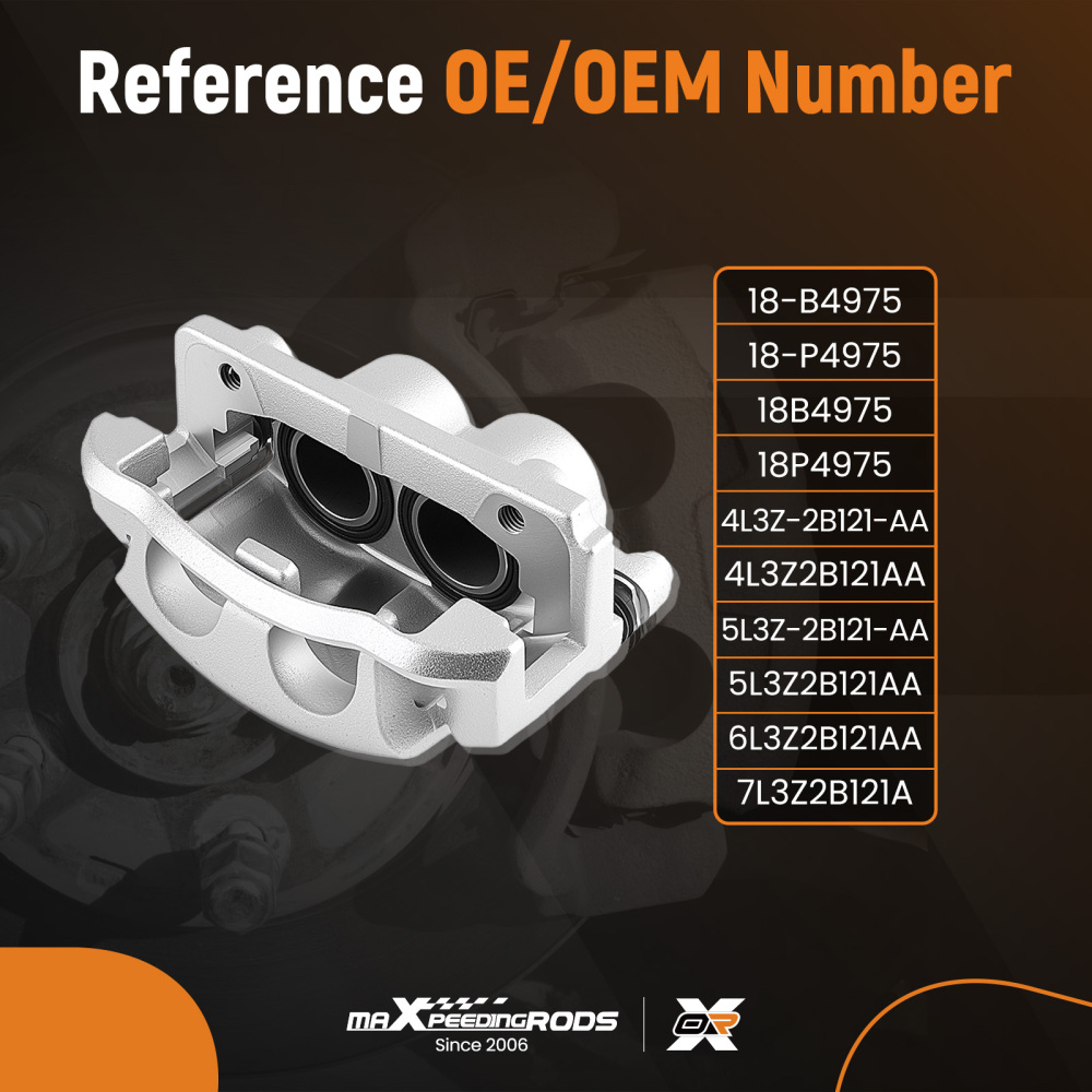 Brake Caliper Front LH w/Bracket compatible for Ford F-150 compatible for Lincoln Mark LT 06-08 9L3Z2B293A