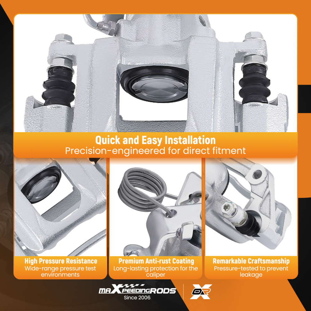 2x Rear Left Right Brake Caliper Kit compatible for Ford Edge 2011-14 compatible for Lincoln MKX 2011-15