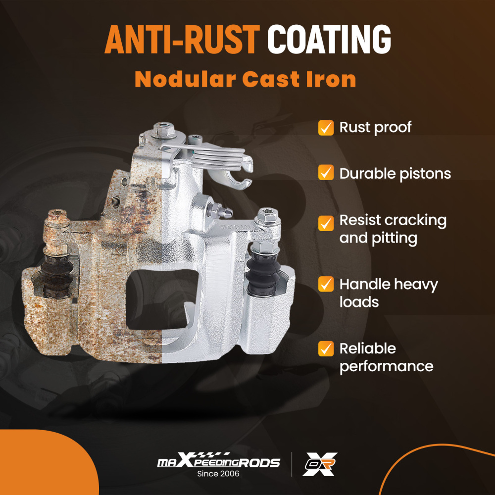 2x Rear Left Right Brake Caliper Kit compatible for Ford Edge 2011-14 compatible for Lincoln MKX 2011-15