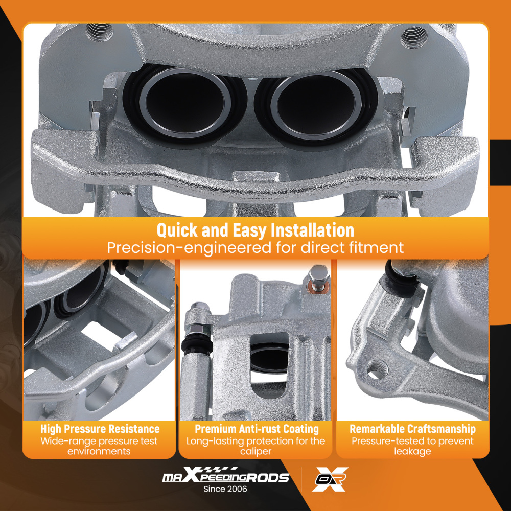 Brake Caliper Front w/ Bracket compatible for Chevrolet Equinox Pontiac Torrent 2006 compatible for Saturn