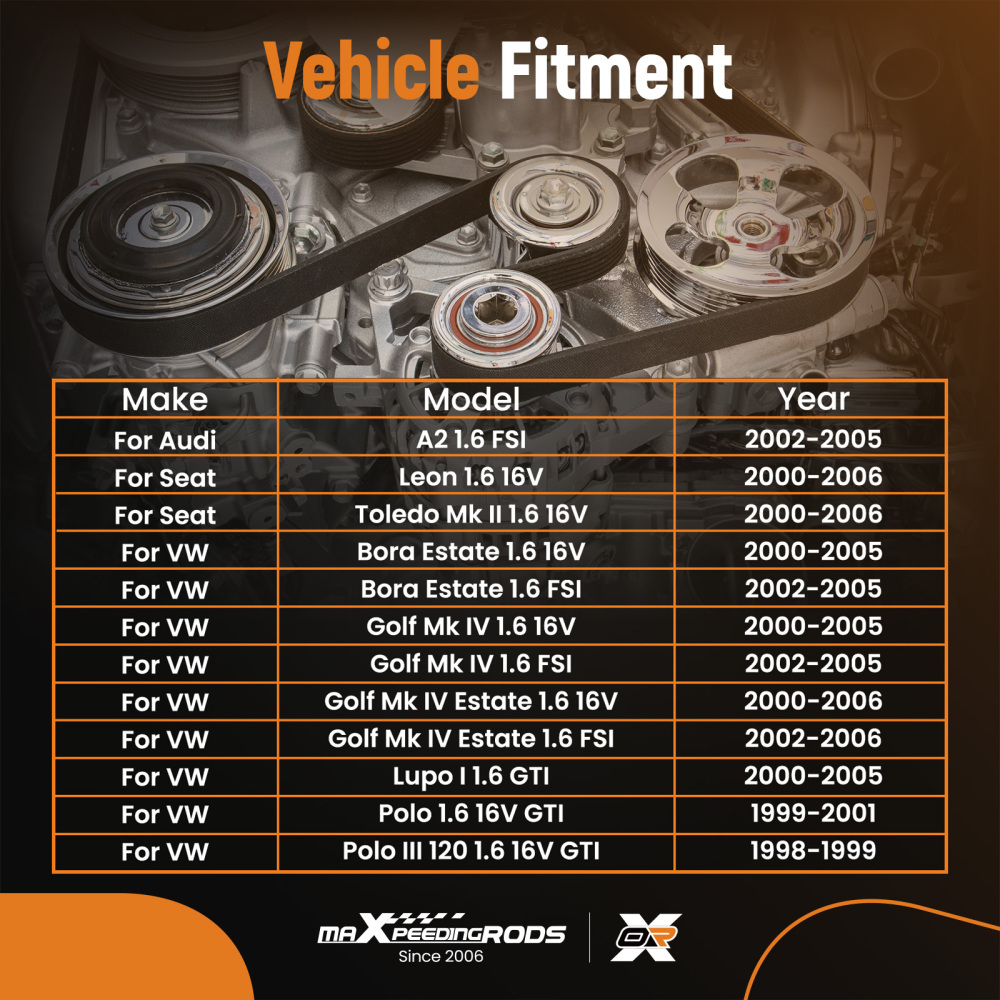 Timing Belt Ct957 Src Roller Set Water Pump For Vw Golf Bora Polo 1.4 16v