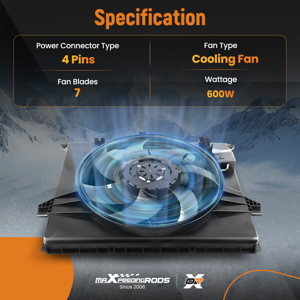 Cooling Fan for Benz ML350/ML450/ML500/R350/R500 2006-2012 1645000593 1645000193