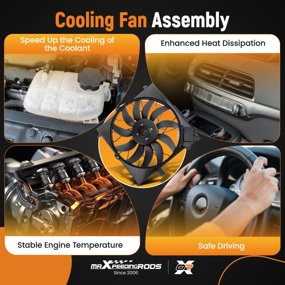 Cooling Fan compatible for Mercedes-Benz G55/G550/G63/G65 2013-2018 A4635000293 4635000293