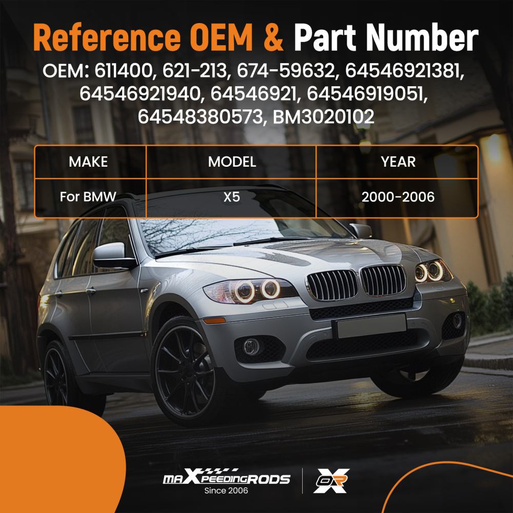 Raffreddamento Ventola Radiatore compatibile per BMW X5 2000-2006 64546921381 674-59632