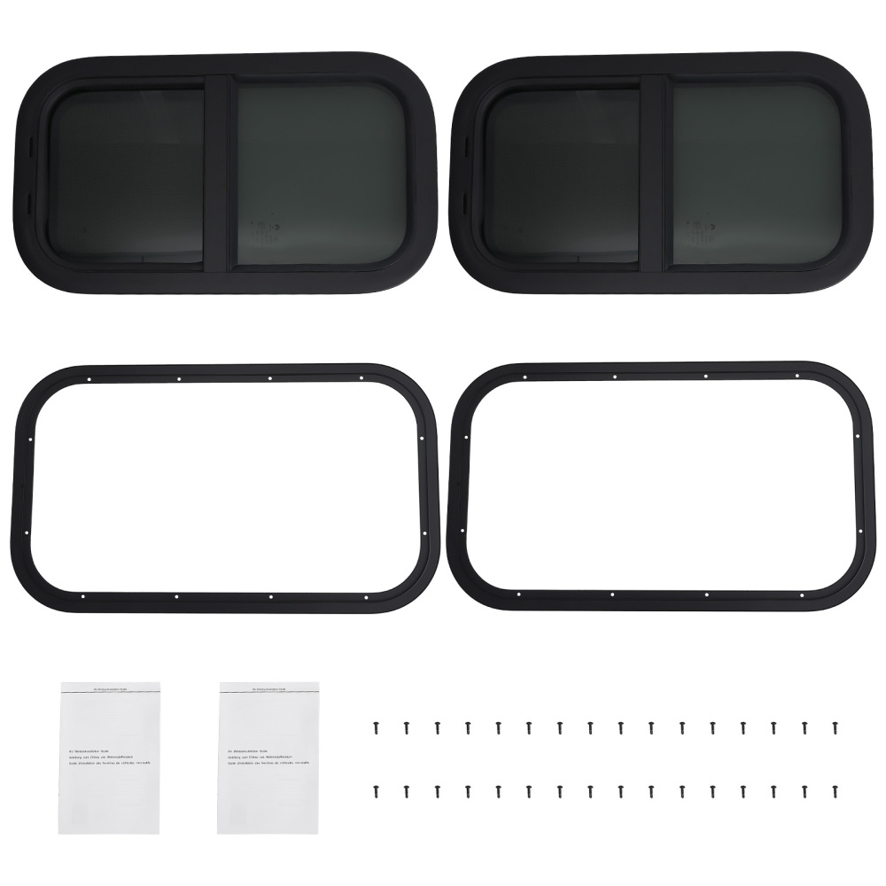 2x 12 W 22 H RV Window for Camper/Trailer/Cargo/Food Truck Truck Mounting Ring
