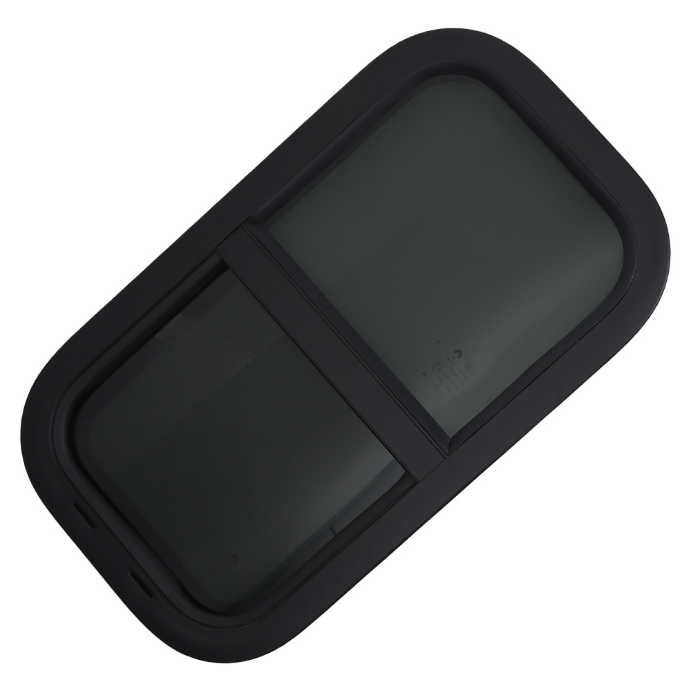 12 W x 22 H Vertical Sliding RV Window for RV/Camper/Trailer/Food Truck Black