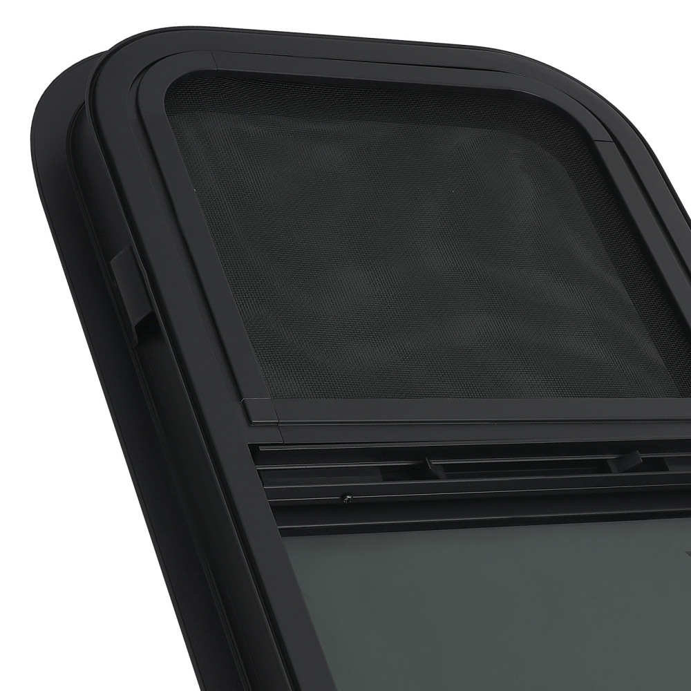 12 W x 22 H Vertical Sliding RV Window for RV/Camper/Trailer/Food Truck Black