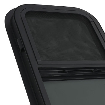 12 W x 22 H Vertical Sliding RV Window for RV/Camper/Trailer/Food Truck Black