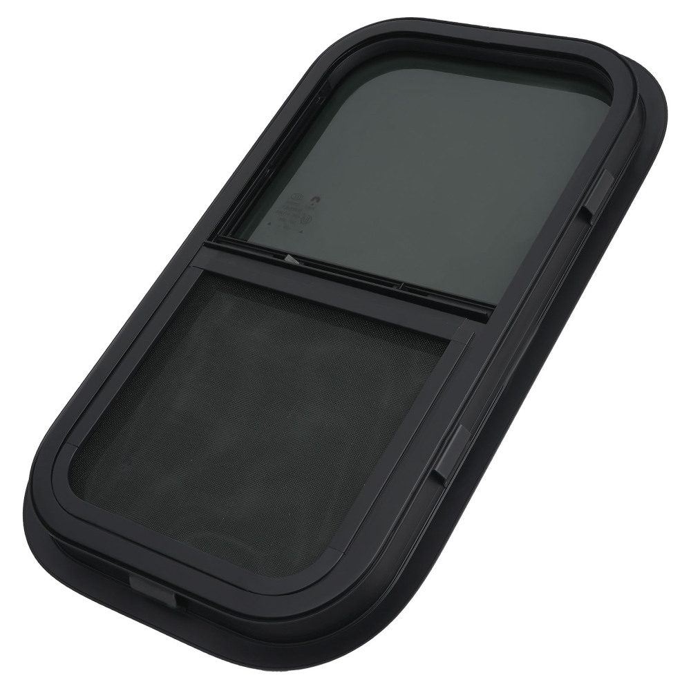 12 W x 22 H Vertical Sliding RV Window for RV/Camper/Trailer/Food Truck Black