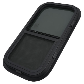 12 W x 22 H Vertical Sliding RV Window for RV/Camper/Trailer/Food Truck Black