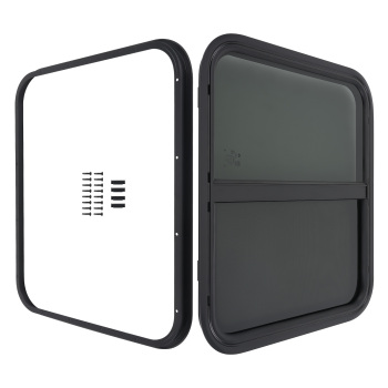 24 W 20 H RV Window for Camper/Trailer/Cargo/Food Truck Truck Mounting Ring