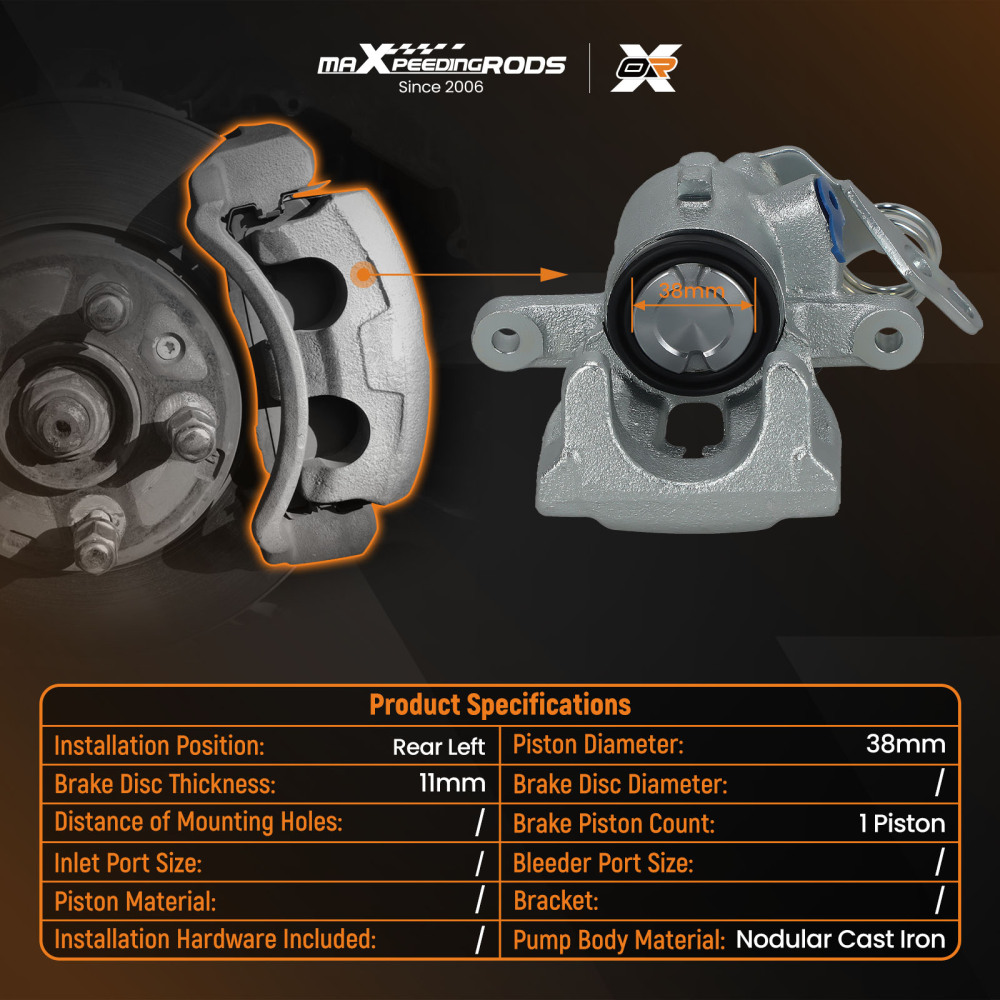 Pinza Freno Posteriore Sx 29mm compatibile per Ford Focus Galaxy Galaxy Mondeo S-Max 1502341