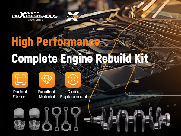 G4FJ 1.6L Turbo Engine Overhaul Rebuild Kit - Crankshaft / Rods compatible for Hyundai KIA