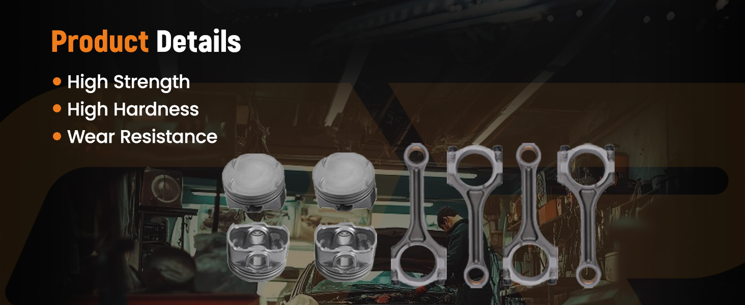 G4FJ 1.6L Turbo Engine Overhaul Rebuild Kit - Crankshaft / Rods compatible for Hyundai KIA