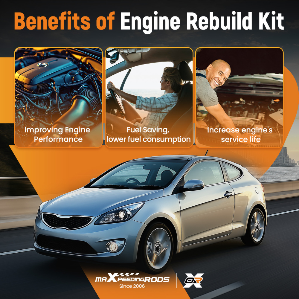 G4FJ 1.6L Turbo Engine Overhaul Rebuild Kit - Crankshaft / Rods compatible for Hyundai KIA