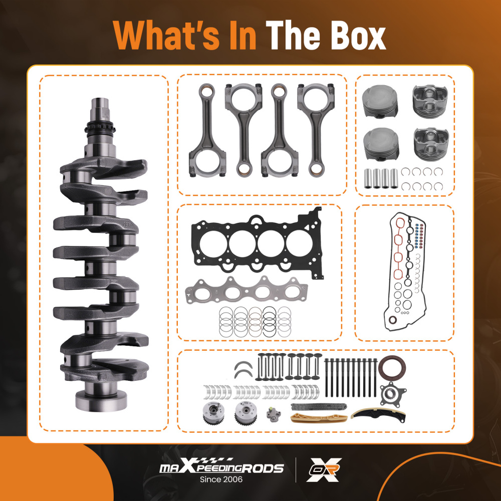 G4FJ 1.6L Turbo Engine Overhaul Rebuild Kit - Crankshaft / Rods compatible for Hyundai KIA