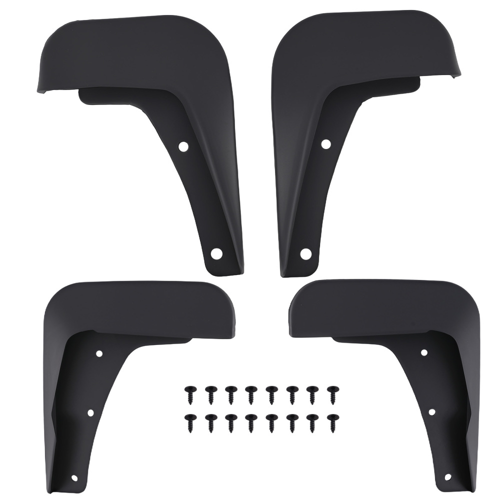 4PC Mud Guards Splash Protectors compatible for Mitsubishi Lancer DE ES 2008-2017 Black Kit