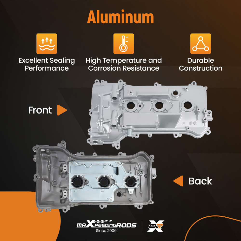 Aluminum Valve Cover compatible for Toyota 2006-2012 compatible for RAV4 and 2007-2017 compatible for Camry