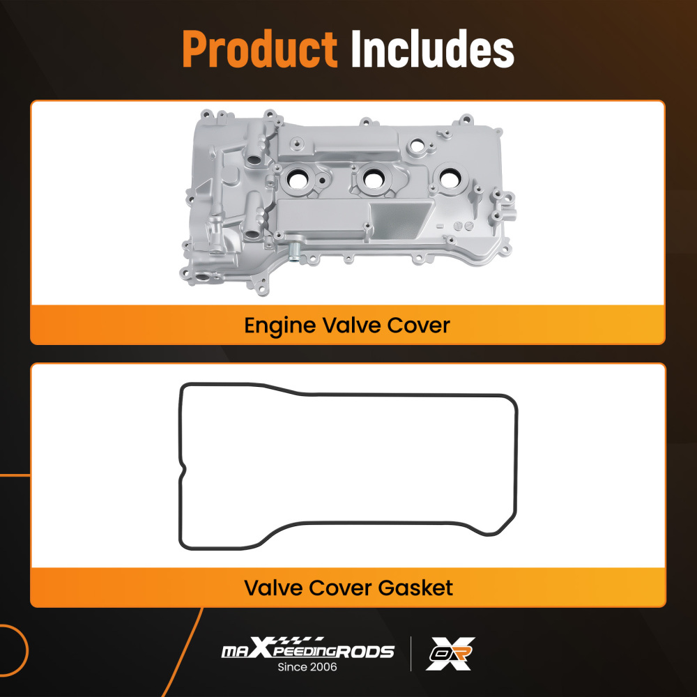 Aluminum Valve Cover compatible for Toyota 2006-2012 compatible for RAV4 and 2007-2017 compatible for Camry