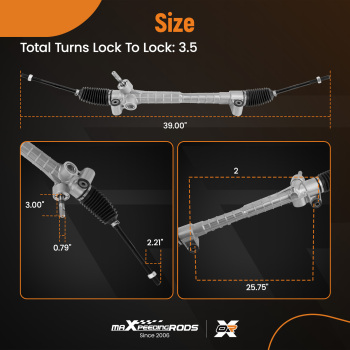 Electronic Power Steering RackPinion Outer Tie Rods compatible for Malibu Aura G6 04-12