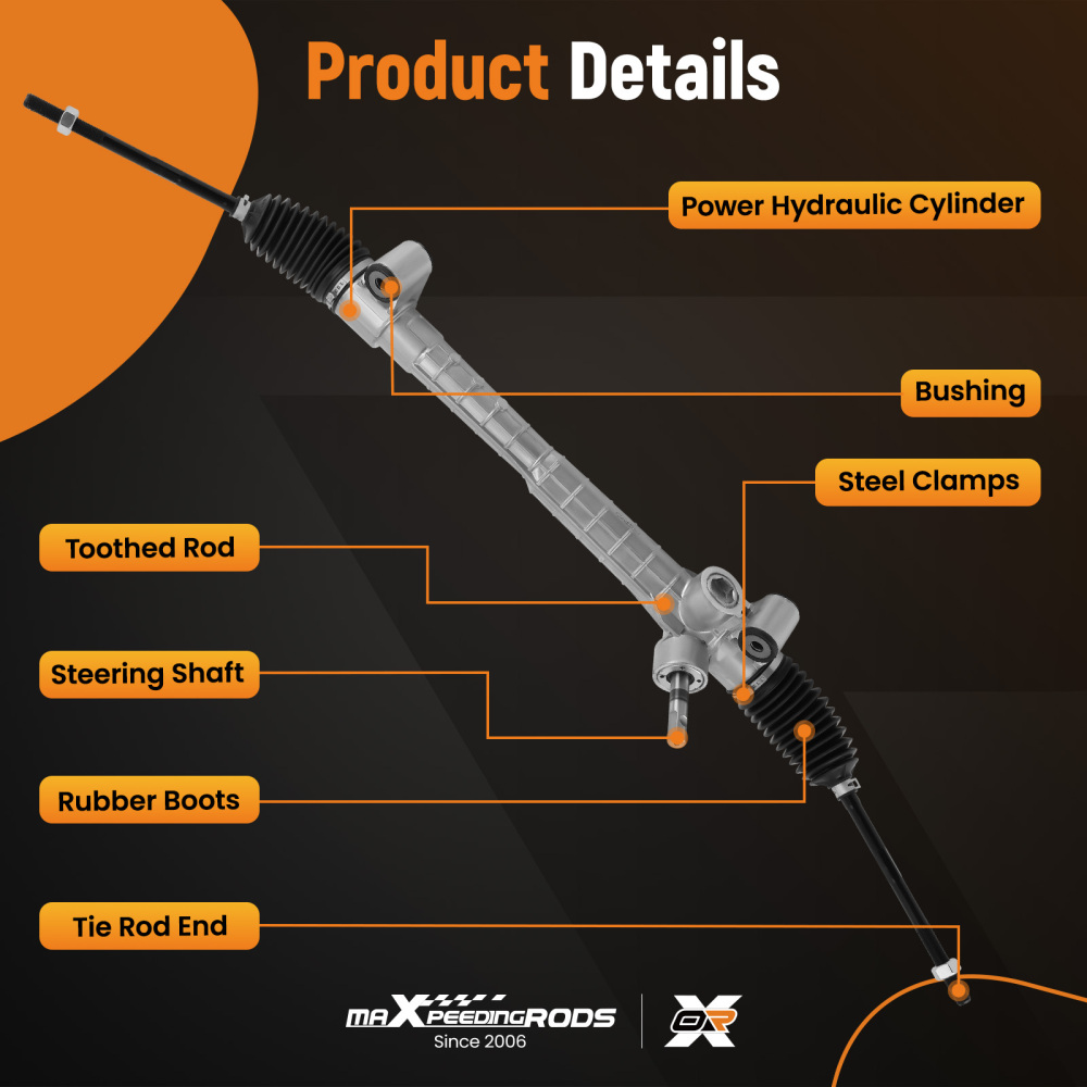 Electronic Power Steering RackPinion Outer Tie Rods compatible for Malibu Aura G6 04-12