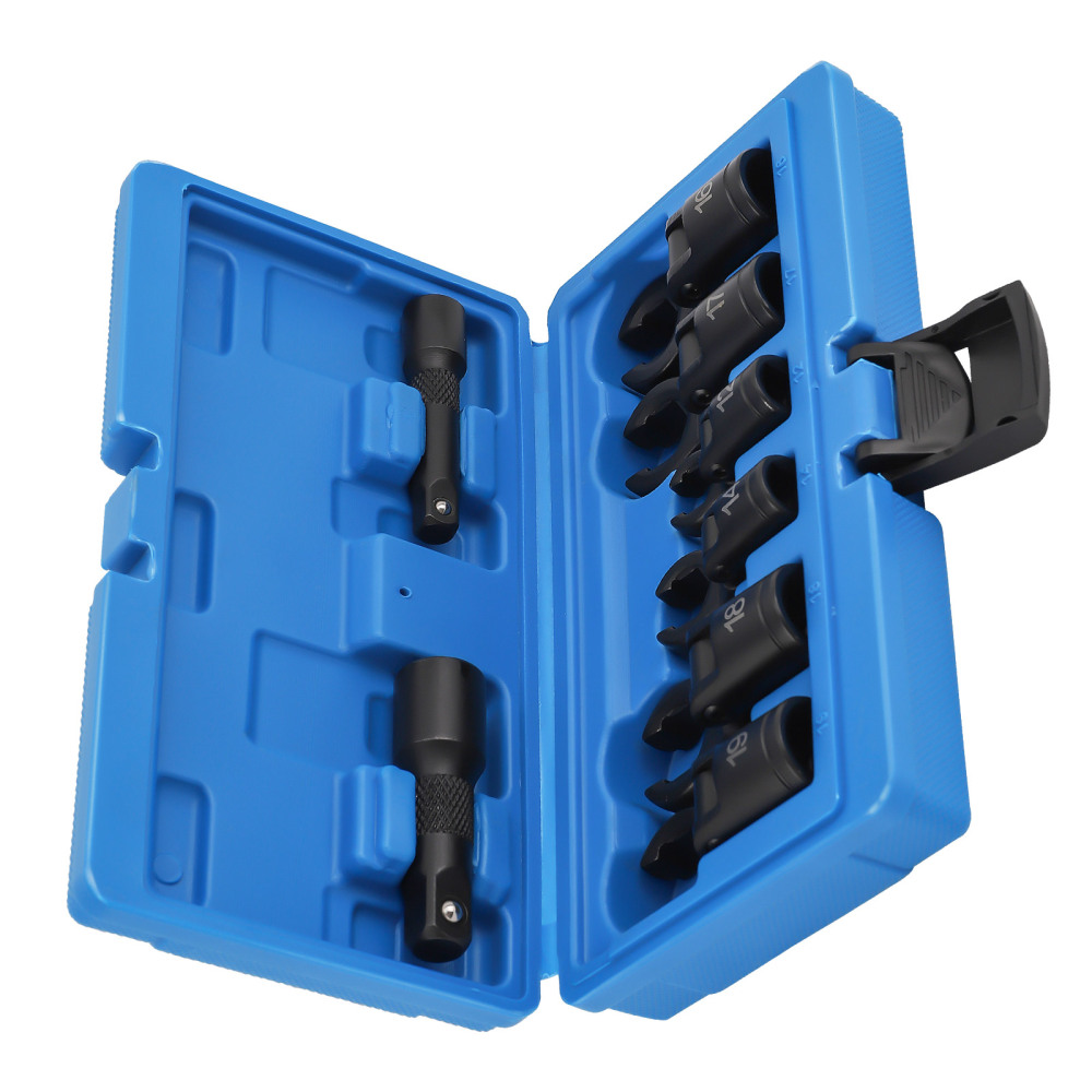 8pc 3/81/2 Flex Head Crows Flare Nut Wrench Socket Foot Line Wrench Set