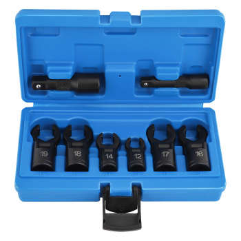 8pc 3/81/2 Flex Head Crows Flare Nut Wrench Socket Foot Line Wrench Set