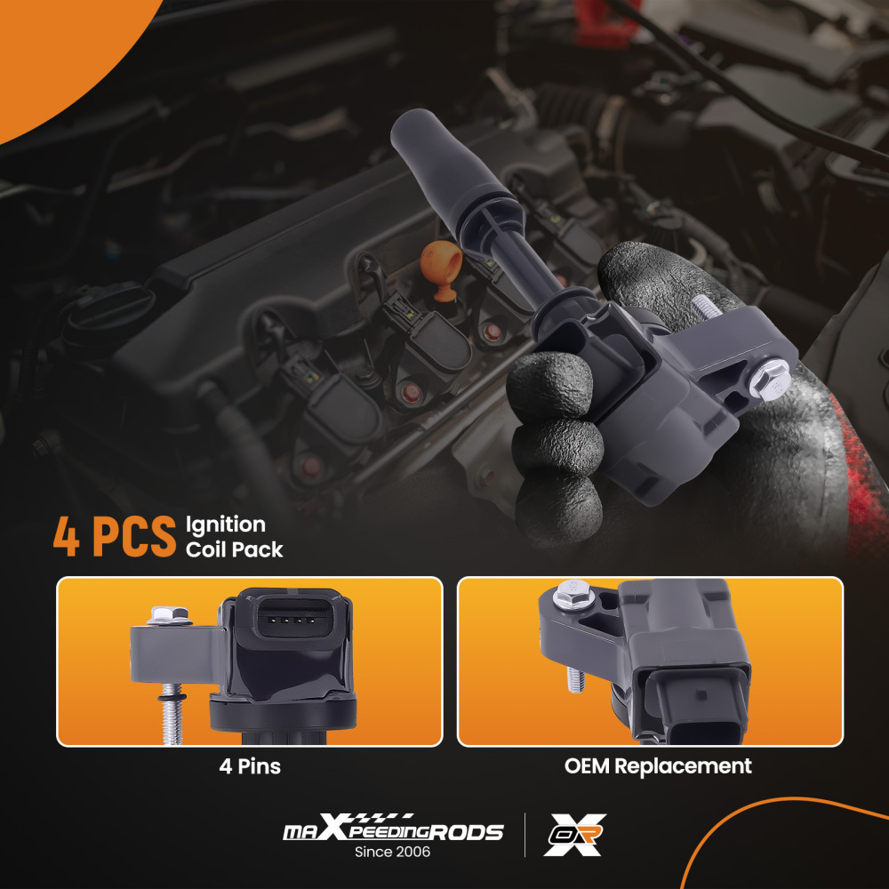 4x Ignition Coil compatible for Buick Regal Chevy Malibu GMC Acadia Cadillac 2.0L 2.5L I4
