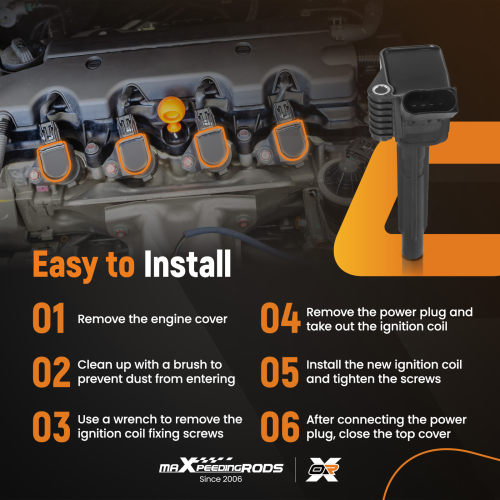 4x Ignition Coil compatible for Buick Regal Chevy Malibu GMC Acadia Cadillac 2.0L 2.5L I4