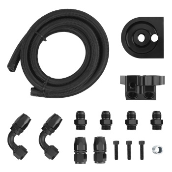 Oil Filter Relocation Kit / Adapters compatible for Ford Mustang F150 GT350 GT500 5.0 5.2