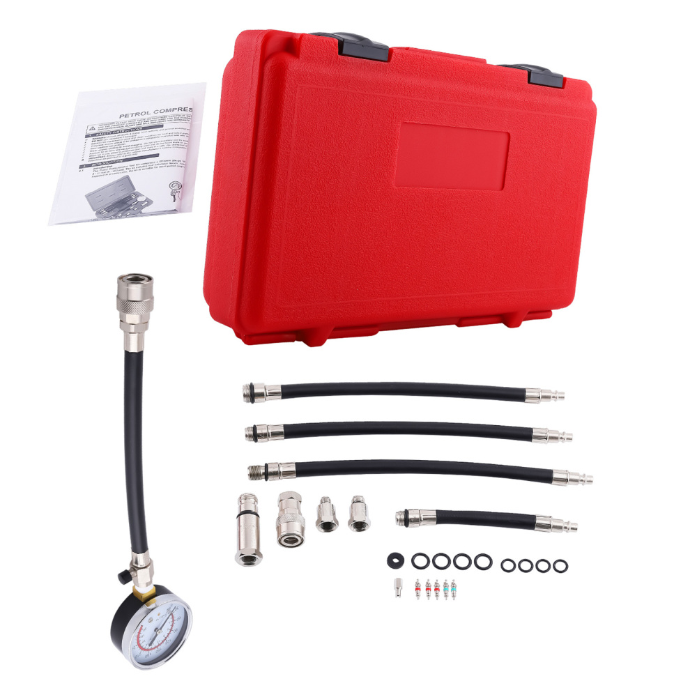 Engine Cylinder Compression Gauge Tester Kit Gas Engine Diagnostic Testing Tool