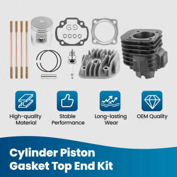 Cylinder Head Piston Gasket Top End Kit compatible for Polaris Predator 90 2003-2006