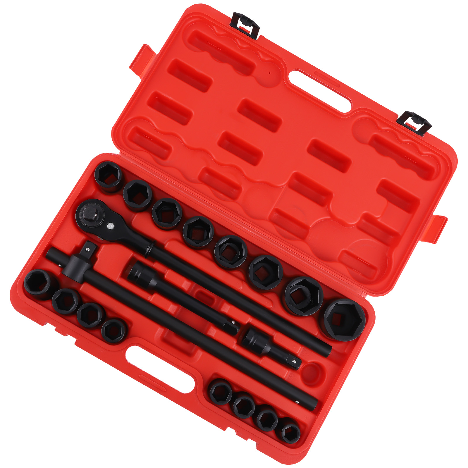 21pcs 3/4" 19mm-50mm Drive Deep Impact Socket Set Garage Repair Sockets Ratchets-image-TTK-341950-21-Z2